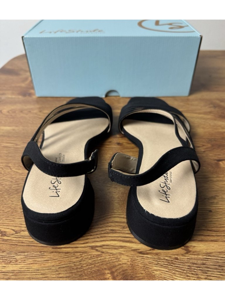 Lifestride Joy 2 Slingback Sandal Women's Size 8.5 W Black Cushion Strappy — image 5 of 8